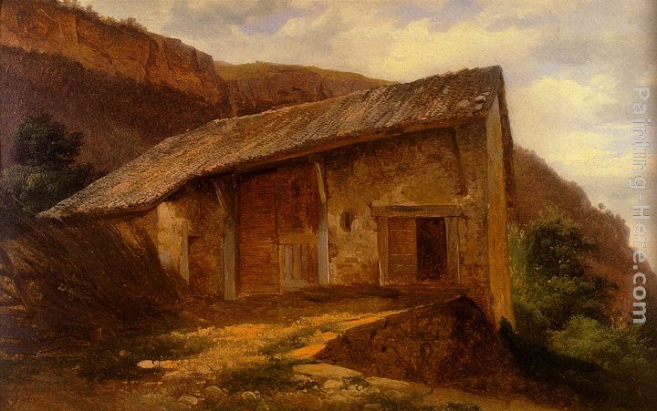 A Farm House On The Side Of A Mountain painting - Alexandre Calame A Farm House On The Side Of A Mountain art painting